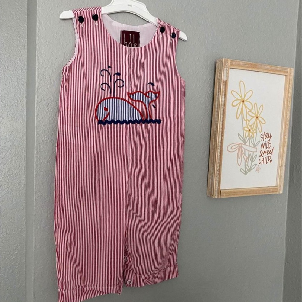 Lil Cactus 6-12m overalls